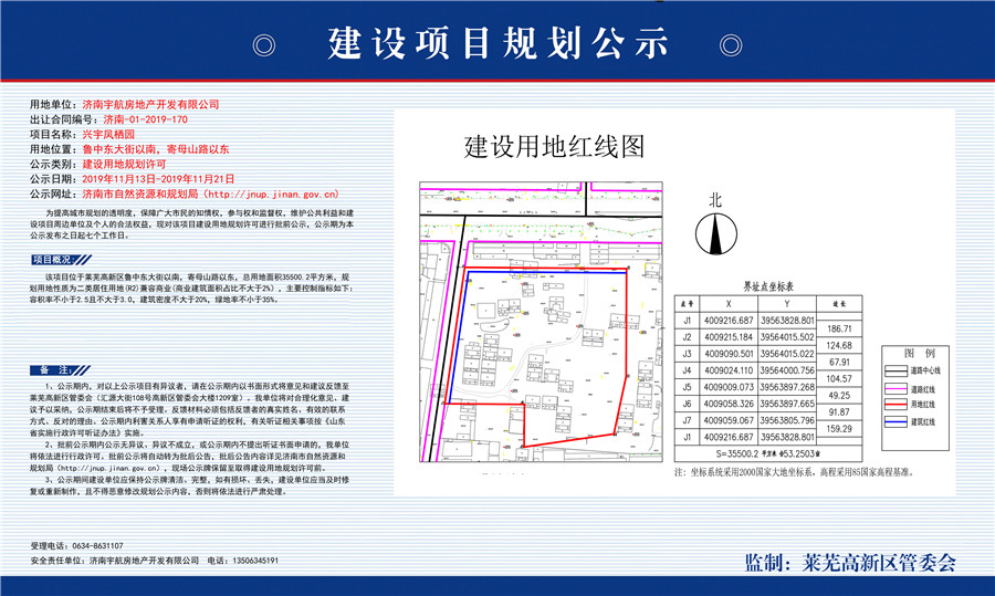兴宇集团旗下的宇航地产|兴宇凤栖建设用地规划许可批前公示(图1)