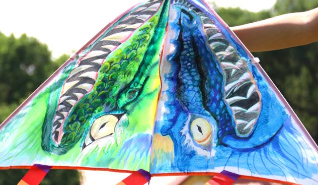 滨河学府风筝节丨亲手做一个风筝，来一场不撞衫的云上之旅吧！(图5)