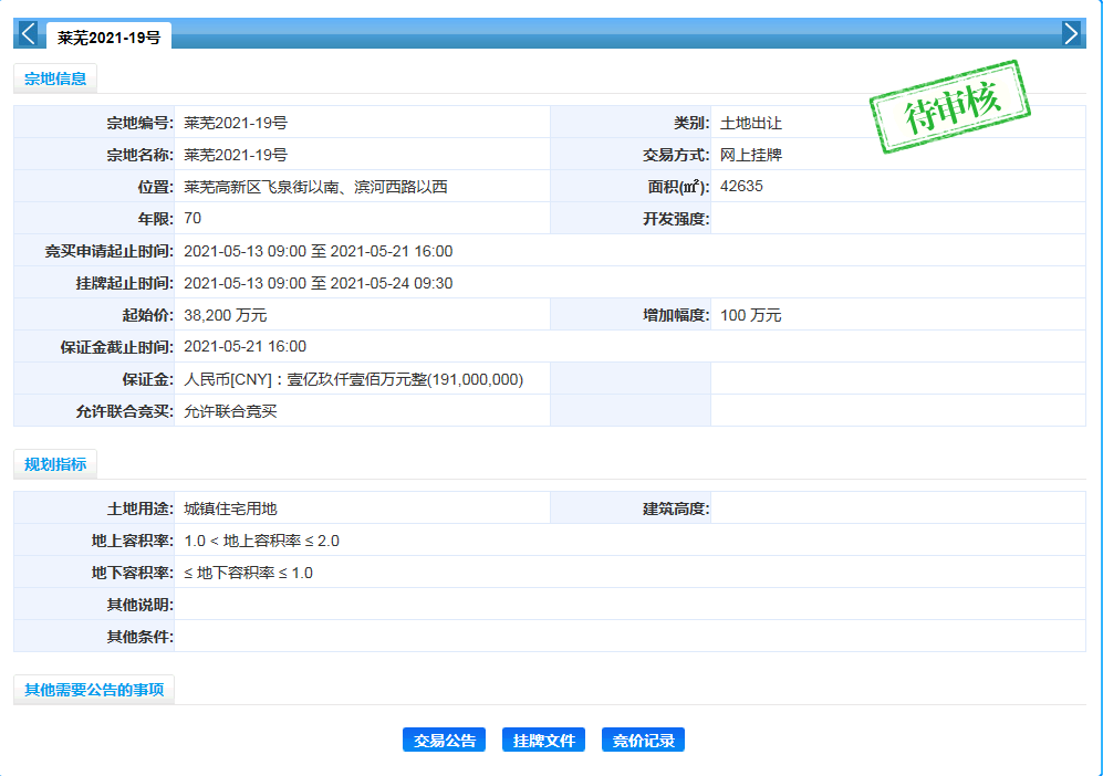 新地王诞生，莱芜区钢城区集中土拍盛宴落幕，共计揽金超18亿！(图14)